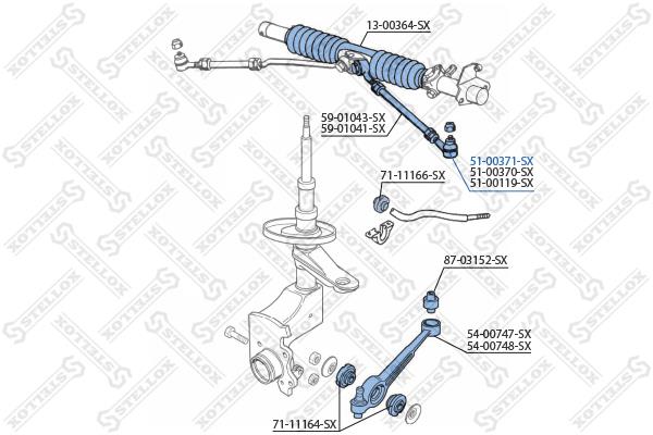 Stellox 51-00371-SX Tie rod end left 5100371SX