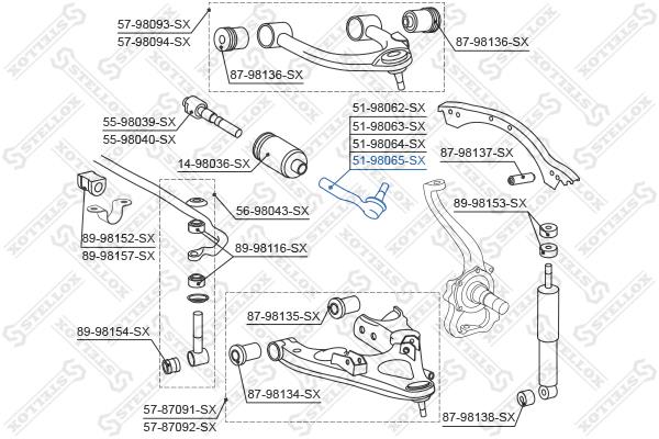 Stellox 51-98065-SX Tie rod end left 5198065SX