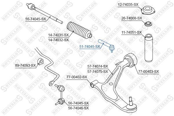 Stellox 51-74045-SX Tie rod end outer 5174045SX