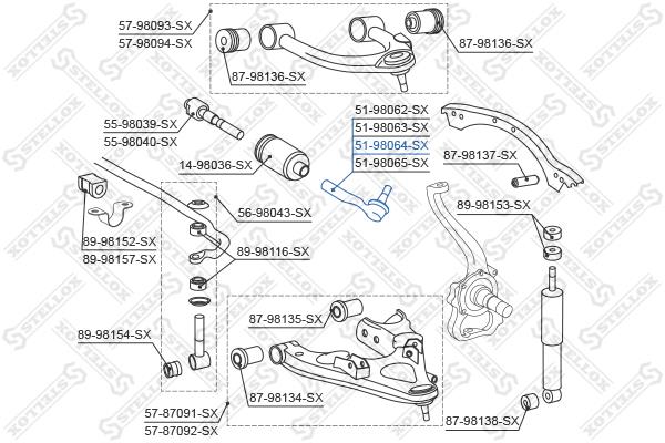 Stellox 51-98064-SX Tie rod end left 5198064SX