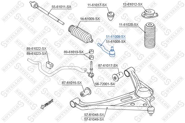 Stellox 51-61009-SX Tie rod end left 5161009SX