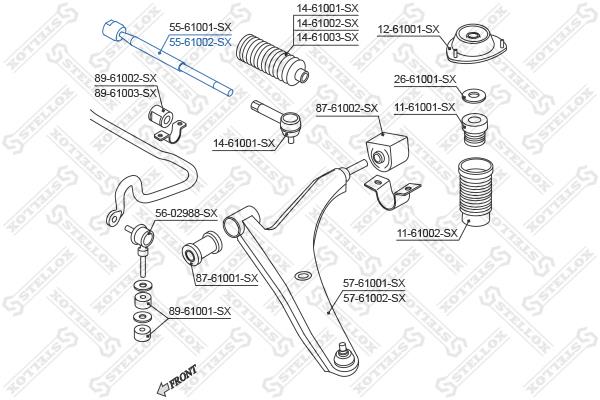 Stellox 55-61002-SX Tie rod end 5561002SX