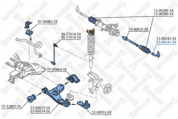 Stellox 51-00241-SX Tie rod end right 5100241SX