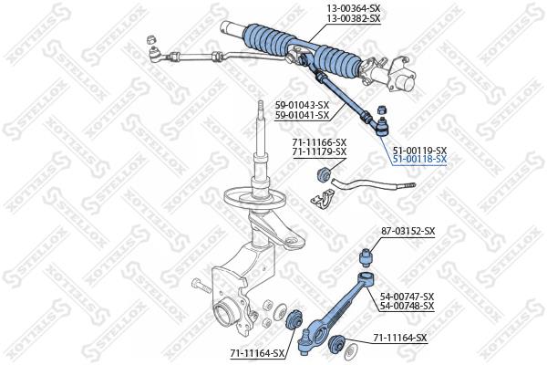 Stellox 51-00118-SX Tie rod end right 5100118SX