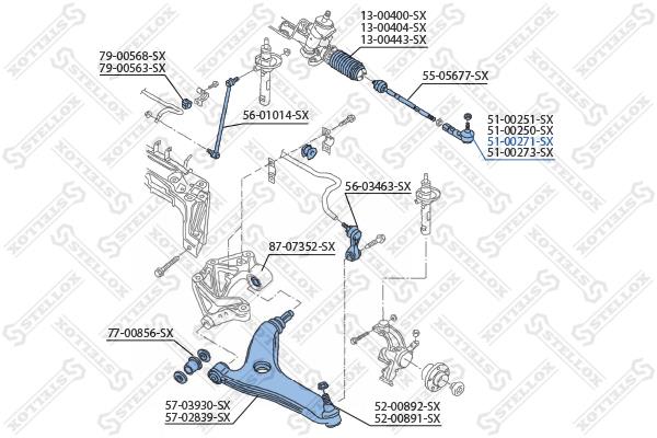 Stellox 51-00271-SX Tie rod end right 5100271SX