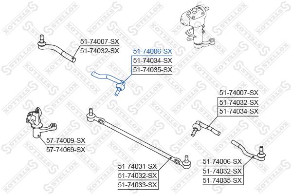 Stellox 51-74006-SX Tie rod end outer 5174006SX