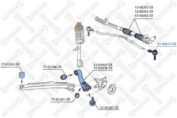 Stellox 51-00612-SX Tie rod end outer 5100612SX