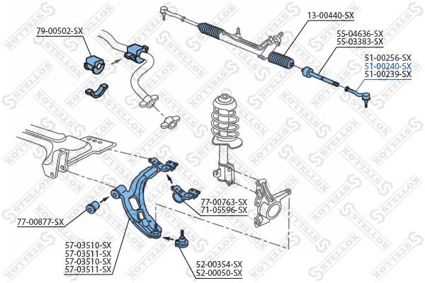 Stellox 51-00240-SX Tie rod end left 5100240SX