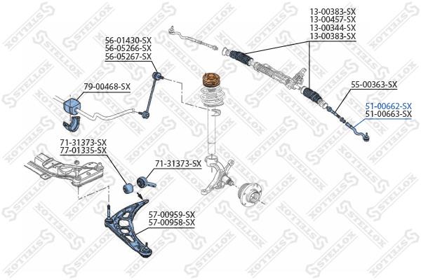 Stellox 51-00662-SX Tie rod end right 5100662SX