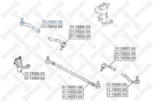 Stellox 51-74007-SX Tie rod end inner 5174007SX
