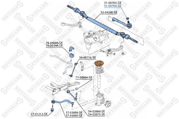 Stellox 51-00764-SX Tie rod end right 5100764SX