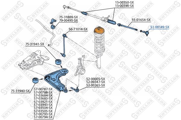 Stellox 51-00149-SX Tie rod end outer 5100149SX