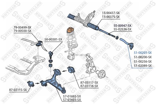 Stellox 51-00201-SX Tie rod end left 5100201SX