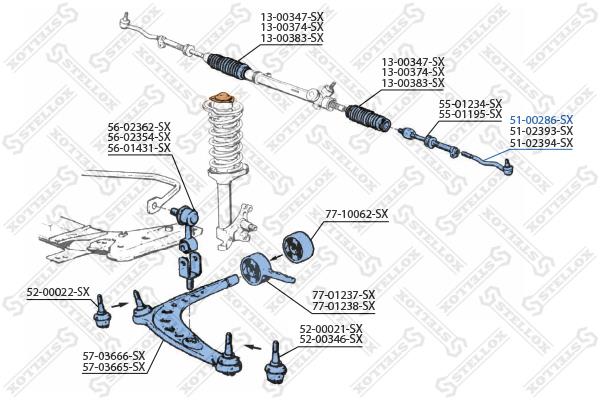 Stellox 51-00286-SX Tie rod end outer 5100286SX