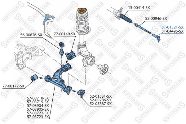Stellox 51-01321-SX Tie rod end outer 5101321SX