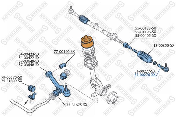 Stellox 51-00276-SX Tie rod end right 5100276SX