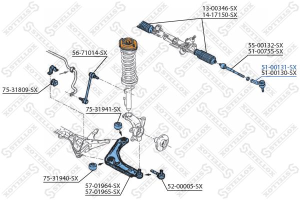 Stellox 51-00131-SX Tie rod end left 5100131SX