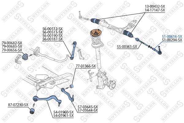 Stellox 51-00616-SX Tie rod end outer 5100616SX