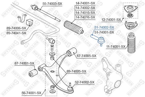 Stellox 51-74002-SX Tie rod end outer 5174002SX