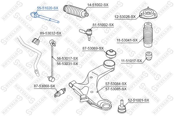 Stellox 55-51020-SX Tie rod end 5551020SX