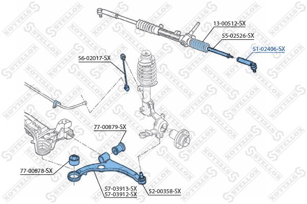 Stellox 51-02406-SX Tie rod end outer 5102406SX