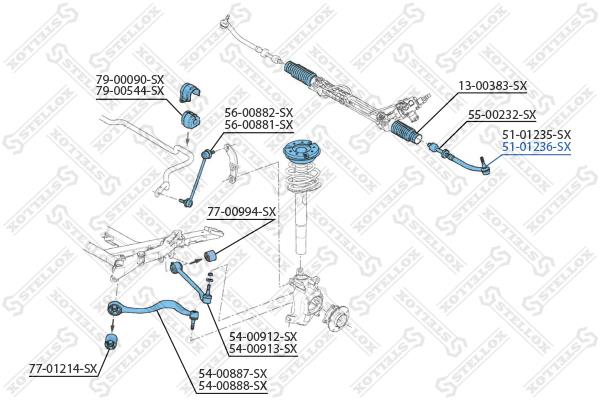Stellox 51-01236-SX Tie rod end right 5101236SX