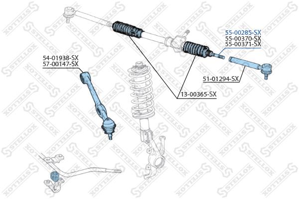 Stellox 55-00285-SX Inner Tie Rod 5500285SX