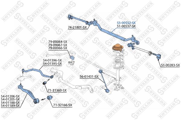 Stellox 53-00552-SX Inner Tie Rod 5300552SX