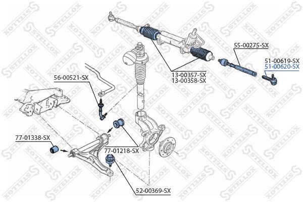 Stellox 51-00620-SX Tie rod end right 5100620SX