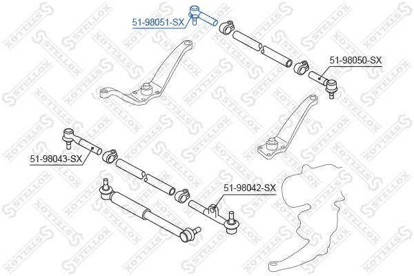 Stellox 51-98051-SX Tie rod end left 5198051SX