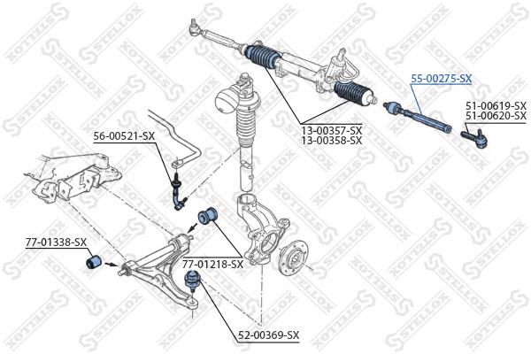 Stellox 55-00275-SX Right tie rod 5500275SX
