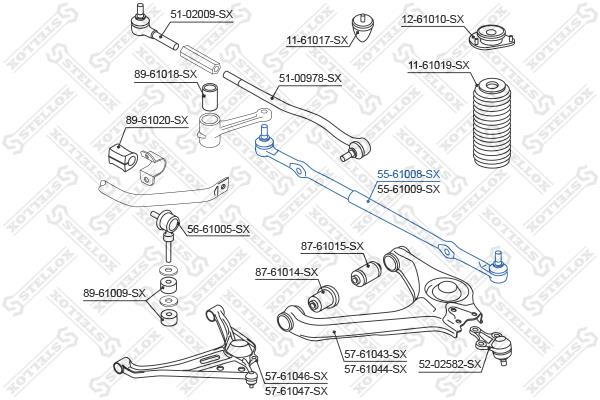 Stellox 55-61008-SX Inner Tie Rod 5561008SX