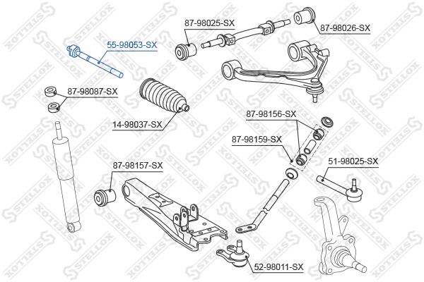 Stellox 55-98053-SX Inner Tie Rod 5598053SX