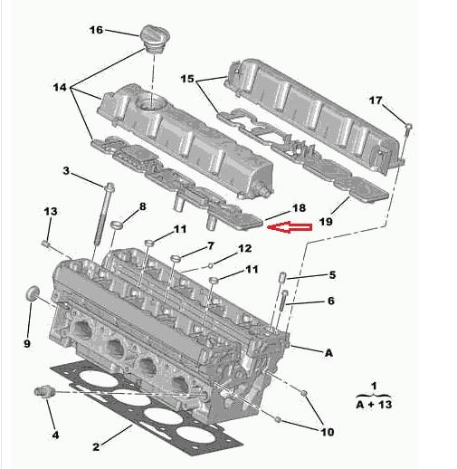 Rocker cover gasket Citroen/Peugeot 0249 H0