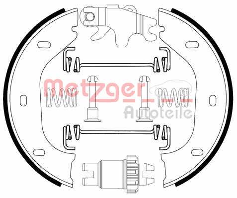 Metzger 0152001 Parking brake shoes 0152001