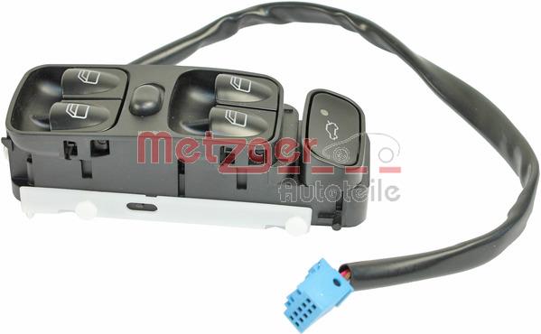 Window control switch Mercedes: 0916386 Metzger Window regulator button block