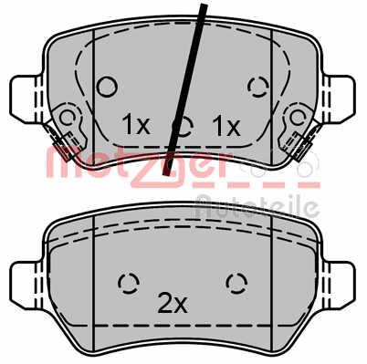 Metzger 1170812 Brake Pad Set, disc brake 1170812