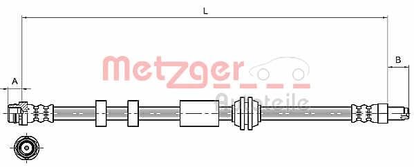 Metzger 4111216 Brake Hose 4111216