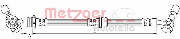 Flexible brake line Renault Kadjar: 4111581 Metzger Brake Hose