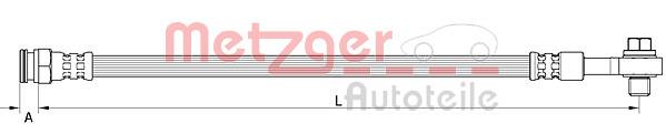 Flexible brake pipe Opel Corsa E: 4111619 Metzger Brake Hose