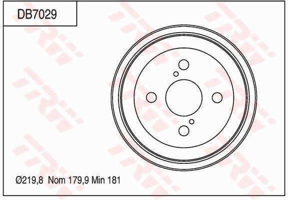 TRW DB7029 Rear brake drum DB7029