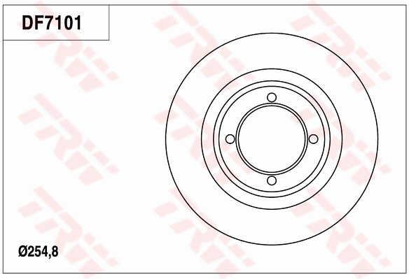 TRW DF7101 Brake disc DF7101
