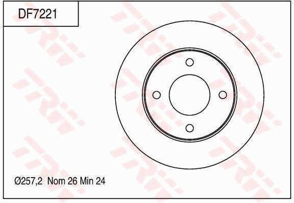 TRW DF7221 Brake disc DF7221