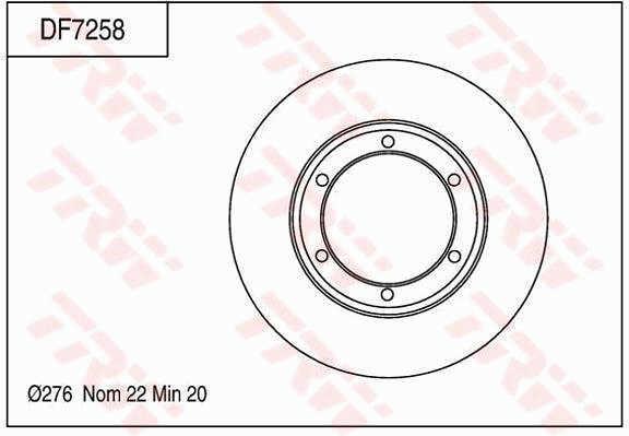 TRW DF7258 Brake disc DF7258