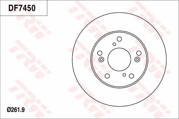 TRW DF7450 Brake disc DF7450