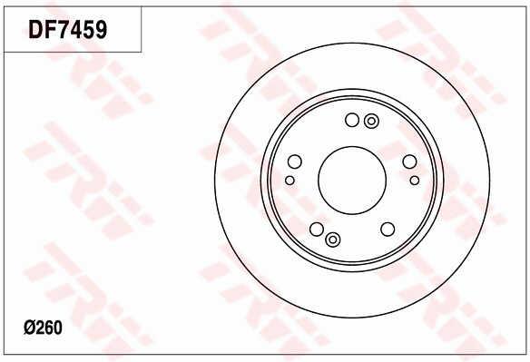 TRW DF7459 Brake disc DF7459