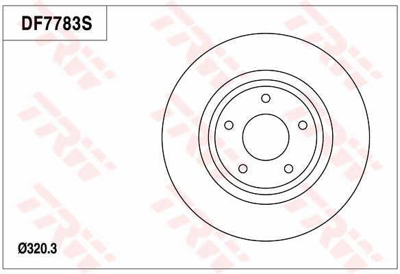 TRW DF7783 Brake disc DF7783