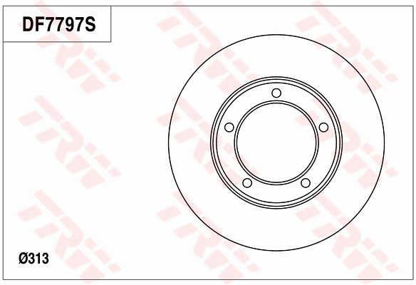 TRW DF7797 Brake disc DF7797