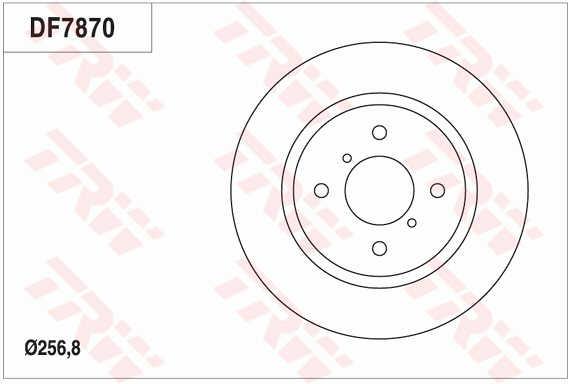 TRW DF7870 Brake disc DF7870