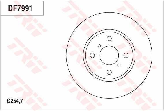TRW DF7991 Brake disc DF7991